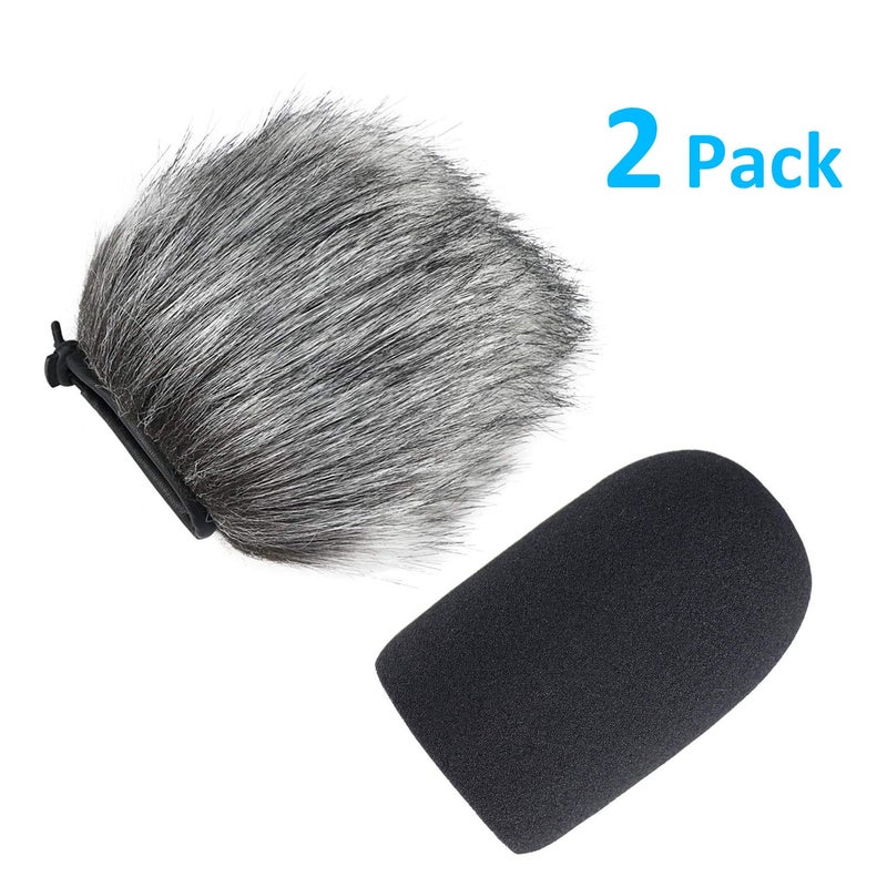 SUNMON Windscreen and Foam Cover, Indoor Outdoor Microphone Wind Muff for Audio-Technica AT2020, AT2020USB, AT2020USB+ mic AT2035, AT4040, AT2050 Microphoneï¼ˆ2Packï¼‰ - Image 2